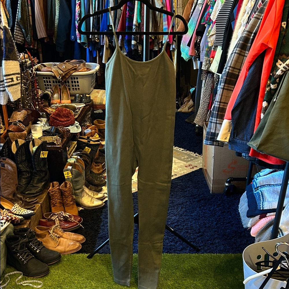 Olive Green stretch jumpsuit